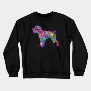 Brussels griffon dog watercolor Crewneck Sweatshirt